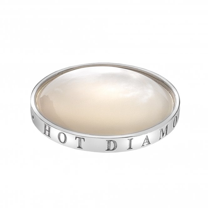 hot diamonds Innocence White Mother of Pearl Coin - 25mm