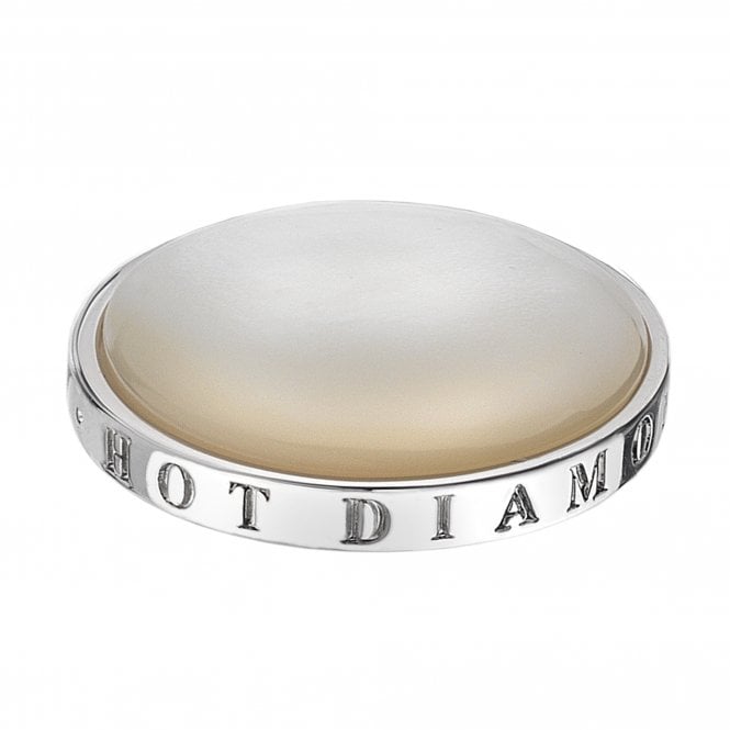 hot diamonds Innocence White Mother of Pearl Coin - 33mm