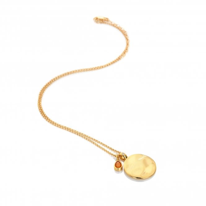 hot diamonds July Birthstone Circle Pendant - Yellow Gold Plate