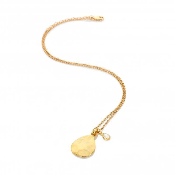 hot diamonds June Birthstone Teardrop Pendant - Yellow Gold Plate