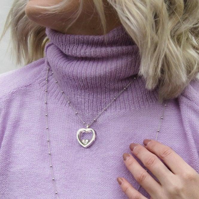 Hot Diamonds June - Sterling Silver Heart With Moonstone Cabochons