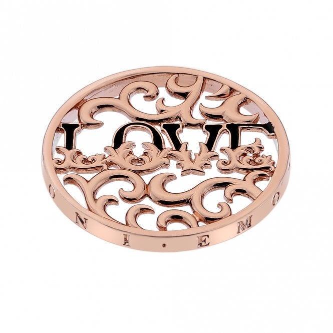 hot diamonds Love Wreath Rose Gold Plated coin - 33mm