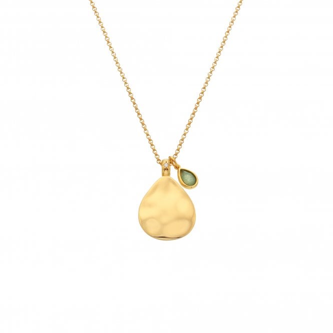 Hot Diamonds March Birthstone Teardrop Pendant - Yellow Gold Plate