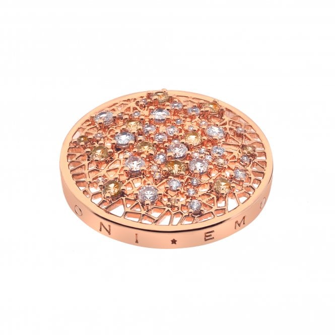 hot diamonds Mattina Champagne Coin - Rose Gold Plate - 25mm