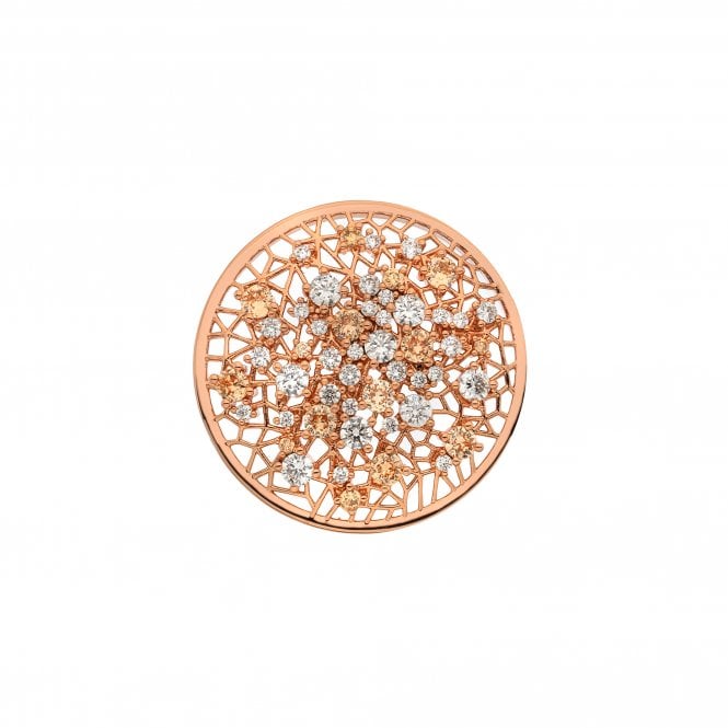 Hot Diamonds Mattina Champagne Coin - Rose Gold Plate - 33mm