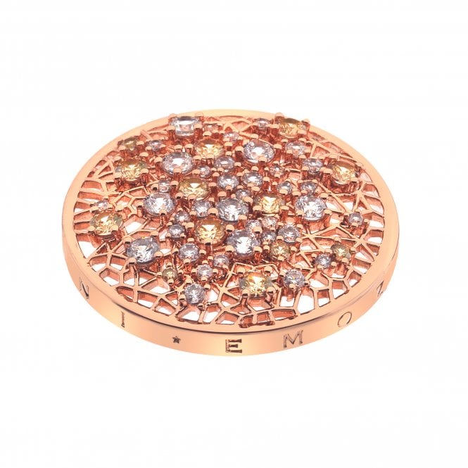 hot diamonds Mattina Champagne Coin - Rose Gold Plate - 33mm