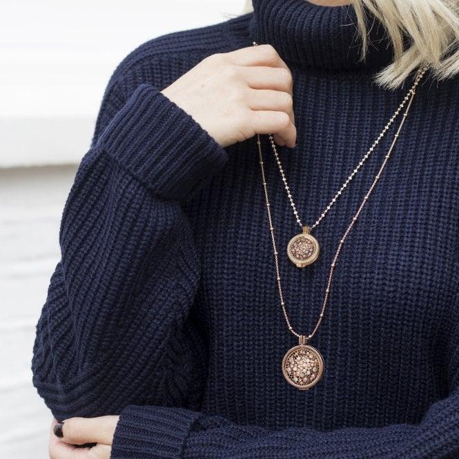 Hot Diamonds Mattina Pink Coin - Rose Gold Plate - 25mm