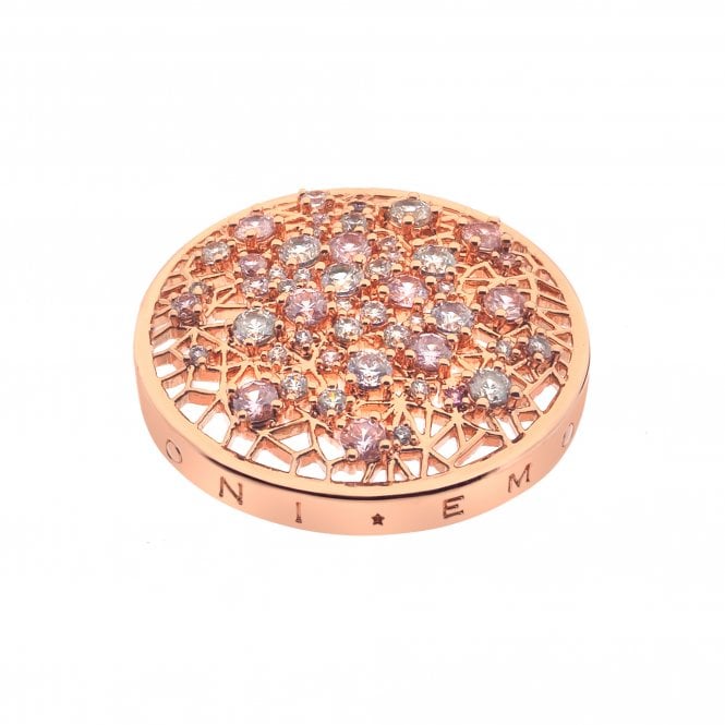 hot diamonds Mattina Pink Coin - Rose Gold Plate - 25mm