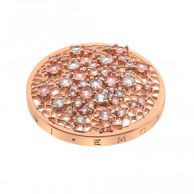 hot diamonds Mattina Pink Coin - Rose Gold Plate - 33mm
