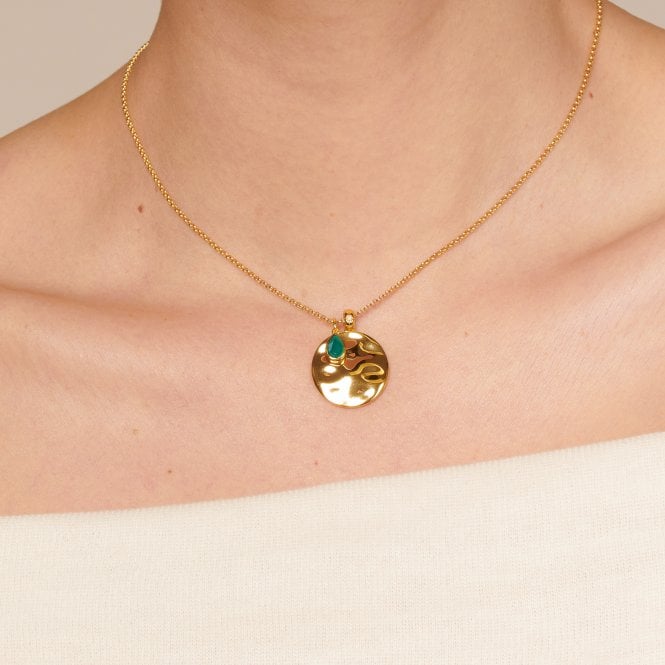 Hot Diamonds May Birthstone Circle Pendant - Yellow Gold Plate