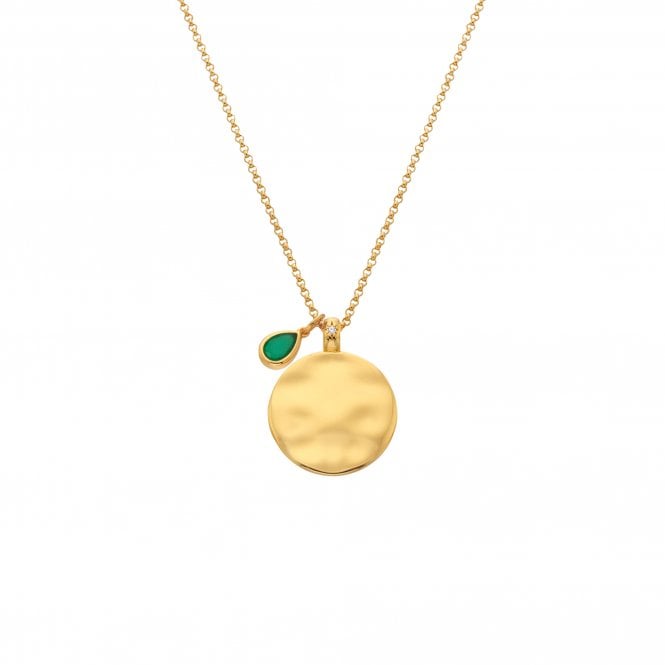 Hot Diamonds May Birthstone Circle Pendant - Yellow Gold Plate