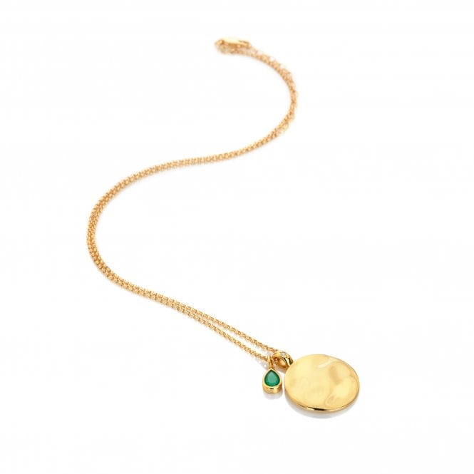 hot diamonds May Birthstone Circle Pendant - Yellow Gold Plate
