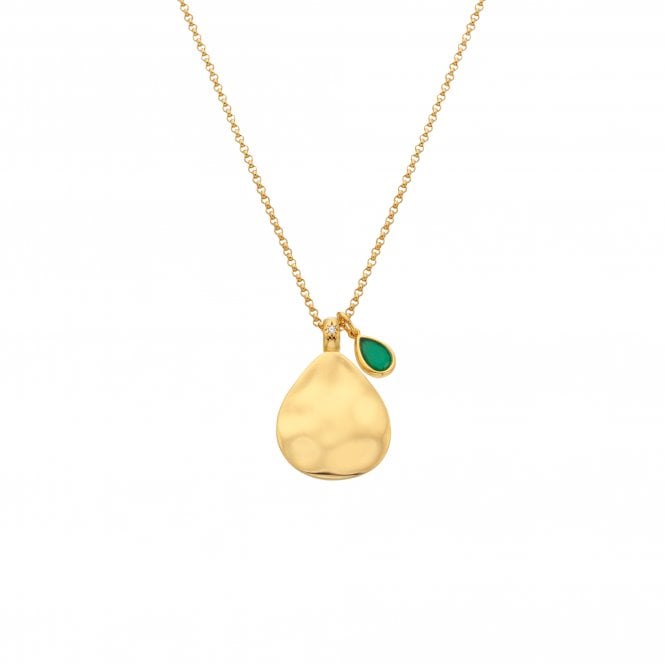 Hot Diamonds May Birthstone Teardrop Pendant - Yellow Gold Plate