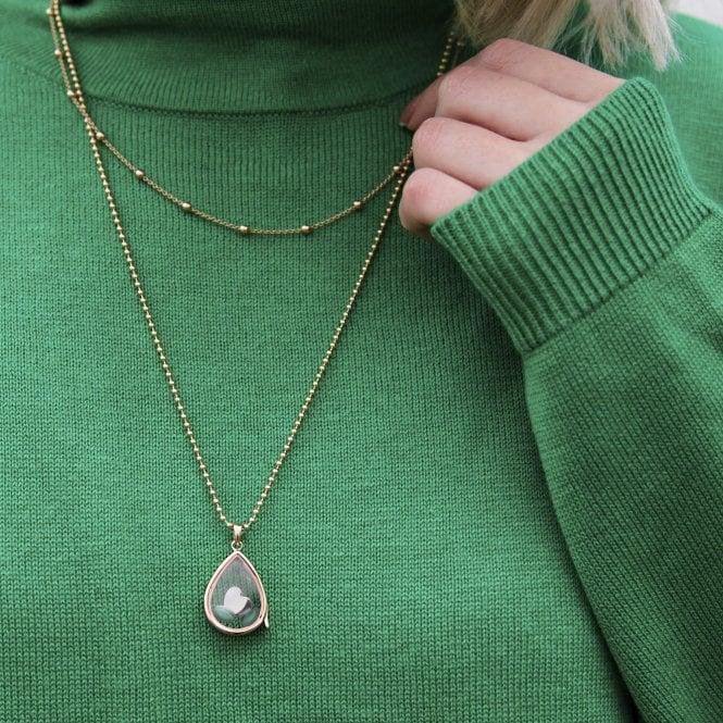 Hot Diamonds May - Sterling Silver Heart With Emerald Cabochons