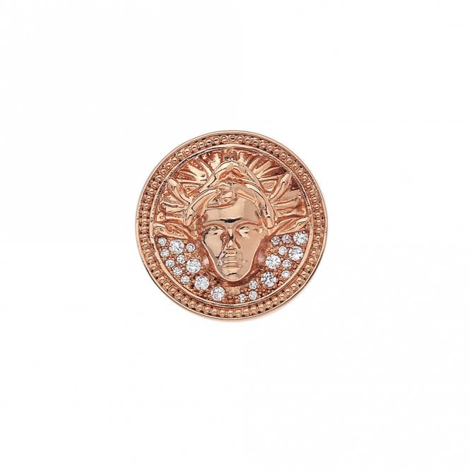 hot diamonds Medusa Bianca Rose Gold Plated Coin - 25mm