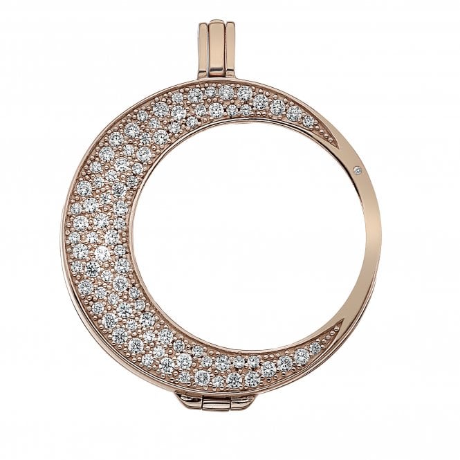 Hot Diamonds Mezzaluna Rose Gold Plated Coin Keeper - 33mm