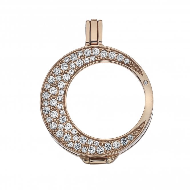 Hot Diamonds Mezzaluna Rose Gold Plated Sterling Silver Keeper - 25mm