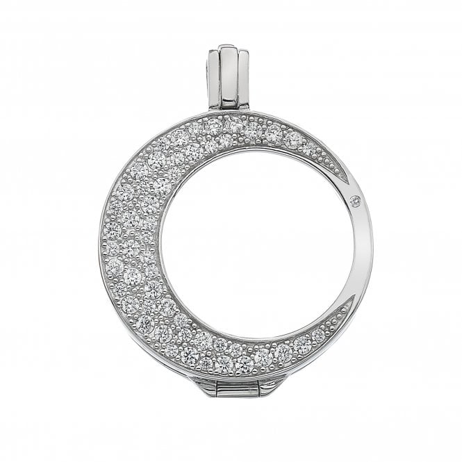 Hot Diamonds Mezzaluna Sterling Silver Coin Keeper - 25mm