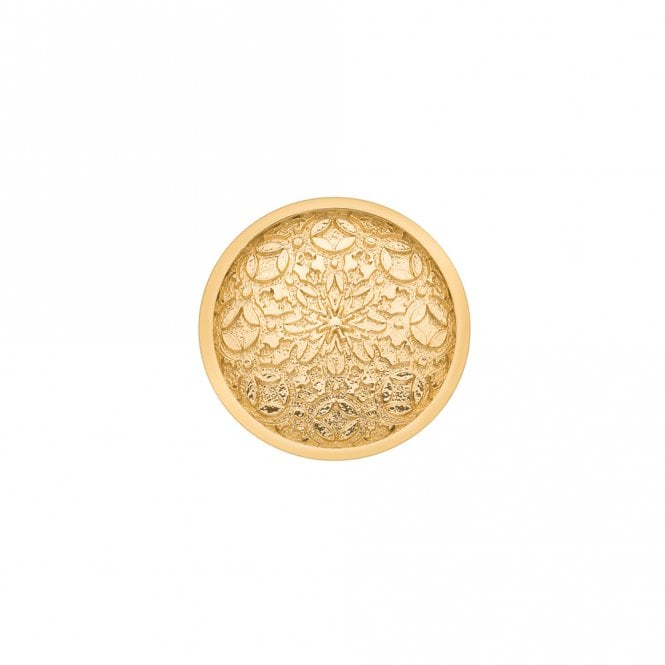 hot diamonds Mystical Map Yellow Gold Plated Coin - 25mm
