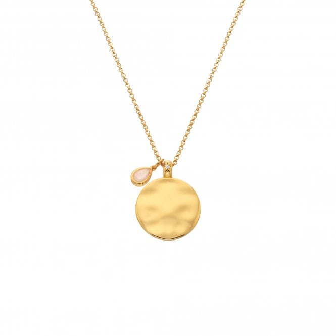 Hot Diamonds October Birthstone Circle Pendant - Yellow Gold Plate