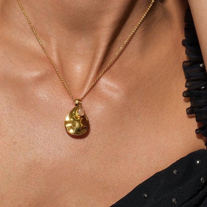 Hot Diamonds October Birthstone Teardrop Pendant - Yellow Gold Plate