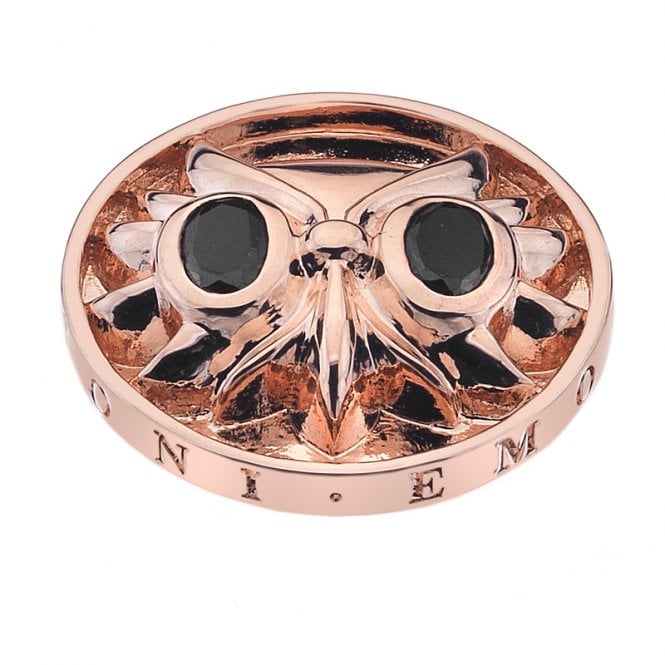 hot diamonds Overjoyed Owl Rose Gold Plated coin - 25mm