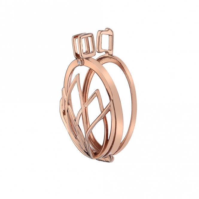 hot diamonds Rinascita Rose Gold Plate Sterling Silver Coin Keeper - 33mm