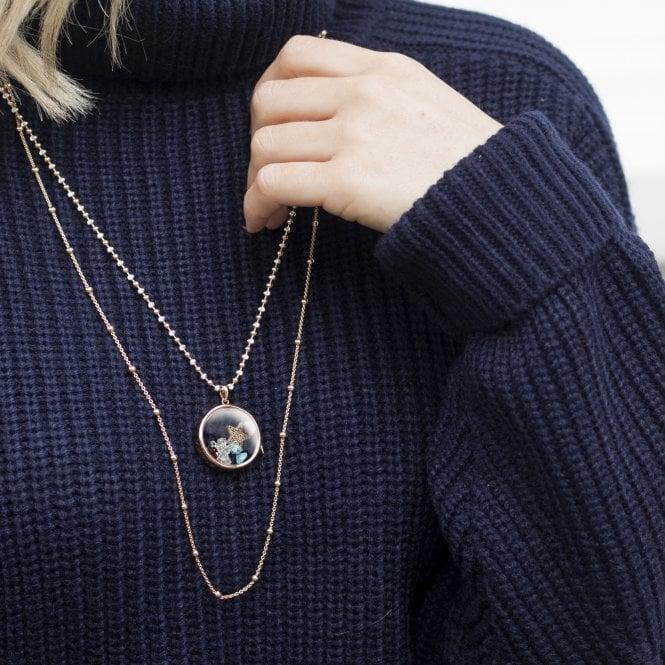 Hot Diamonds Rose Gold Plate Star Charm With Garnet Stones