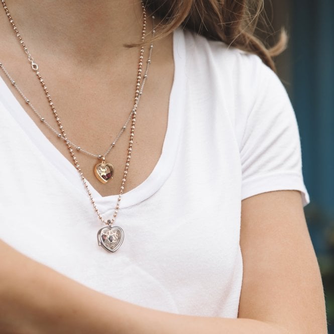 Hot Diamonds Rose Gold Plated Gingerbread Man Charm With Garnet Stones