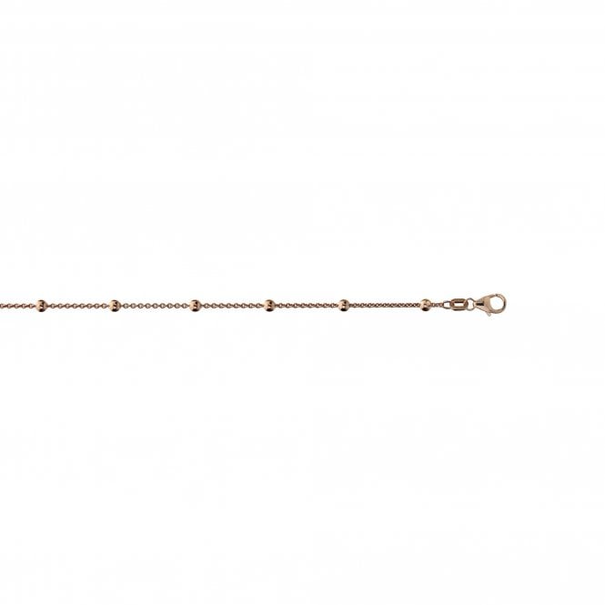 Hot Diamonds Rose Gold Plated Intermittent Bead Chain 18inches