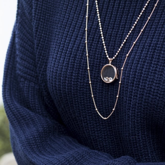 Hot Diamonds Rose Gold Plated Sterling Silver 21st Birthday With White Topaz Cabochons