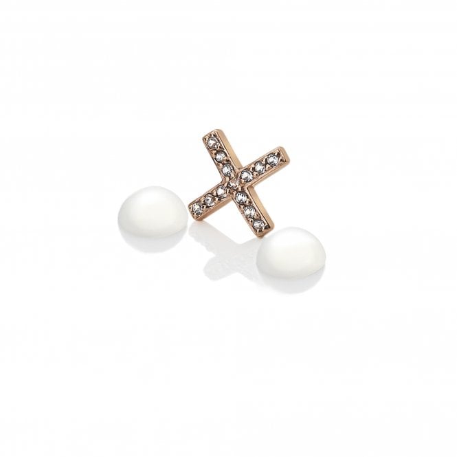 hot diamonds Rose Gold Plated Sterling Silver Kiss with Moonstone Cabochons