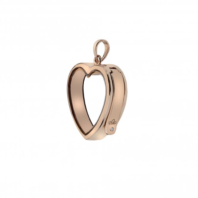 hot diamonds Rose Gold Plated Sterling Silver Medium Love Locket
