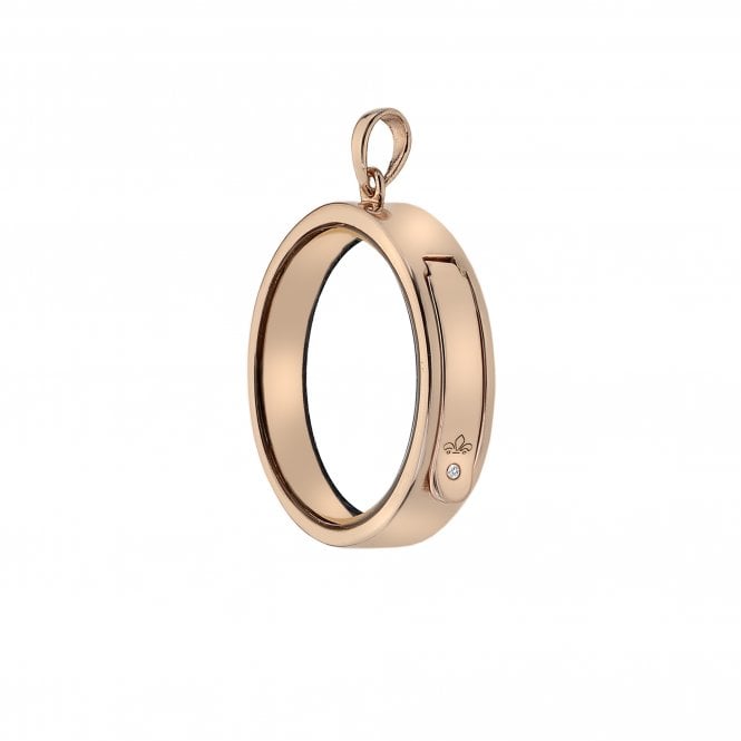 hot diamonds Rose Gold Plated Sterling Silver Moments Locket