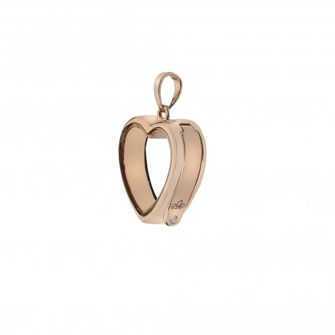 hot diamonds Rose Gold Plated Sterling Silver Small Love Locket