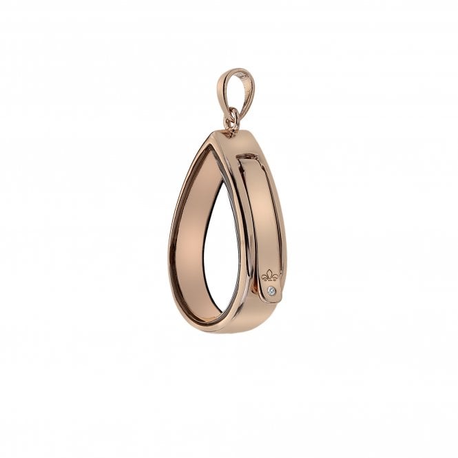 hot diamonds Rose Gold Plated Sterling Silver Teardrop Locket