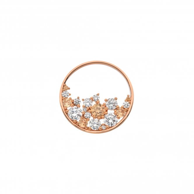 Hot Diamonds Spirito Liberio Champagne Coin - Rose Gold Plate - 25mm