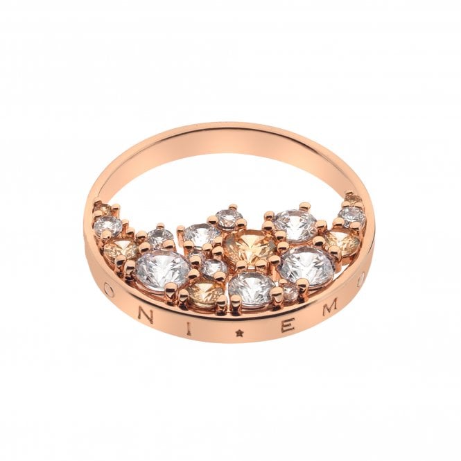 hot diamonds Spirito Liberio Champagne Coin - Rose Gold Plate - 25mm