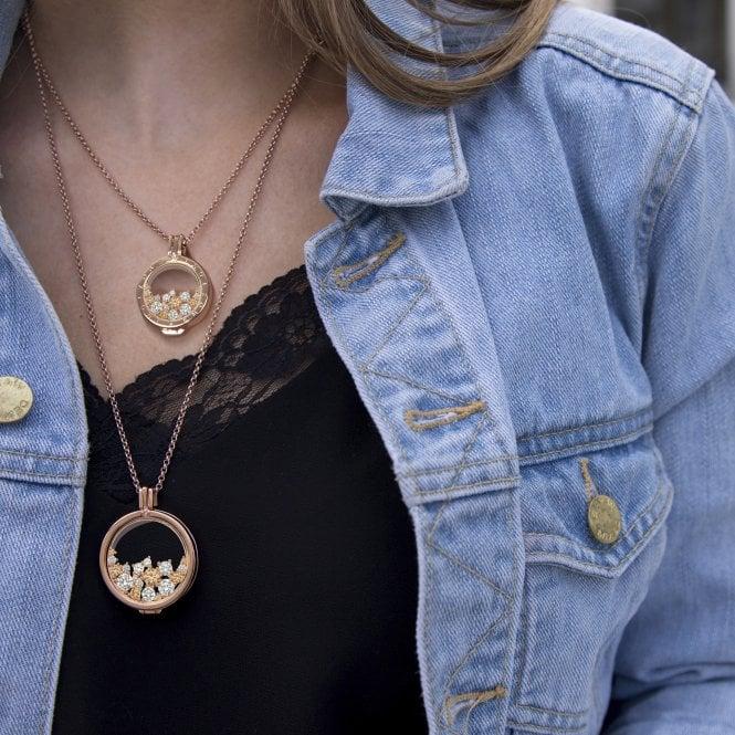 Hot Diamonds Spirito Liberio Champagne Coin - Rose Gold Plate - 33mm