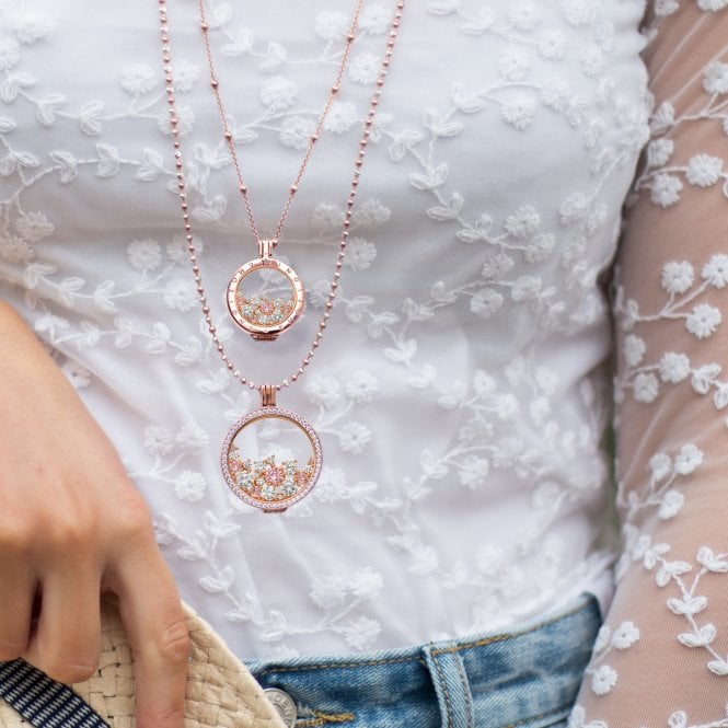 Hot Diamonds Spirito Liberio Pink Coin - Rose Gold Plate - 25mm