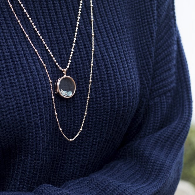 Hot Diamonds Sterling Silver Key With Blue Agate Cabochons