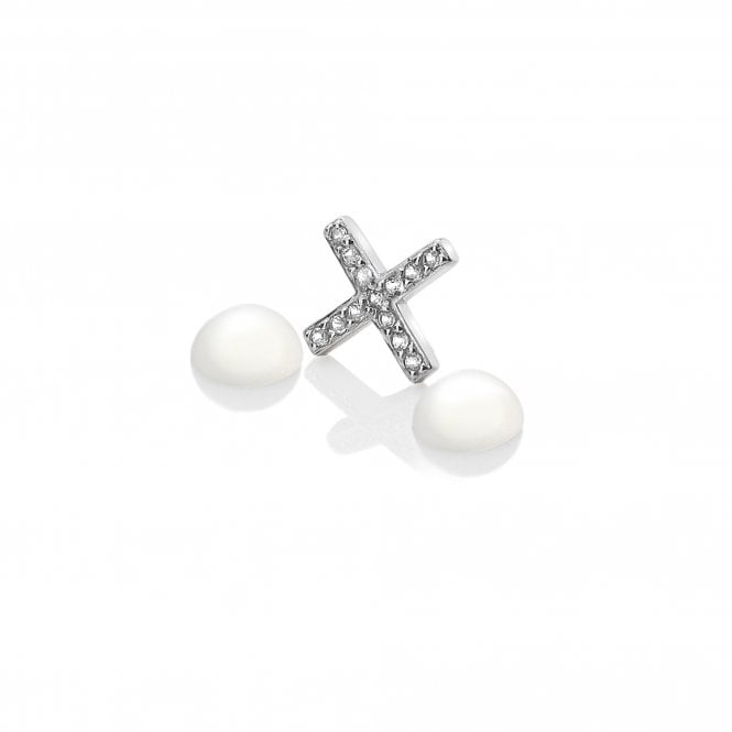 hot diamonds Sterling Silver Kiss with Moonstone Cabochons