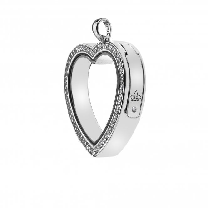 hot diamonds Sterling Silver Large White Topaz Love Locket