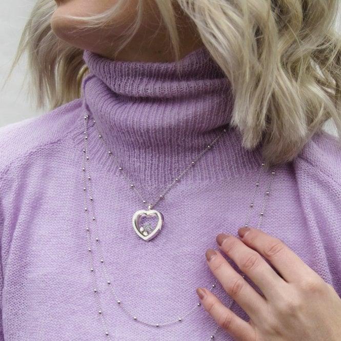 Hot Diamonds Sterling Silver Letter 'R' With White Topaz Cabochons