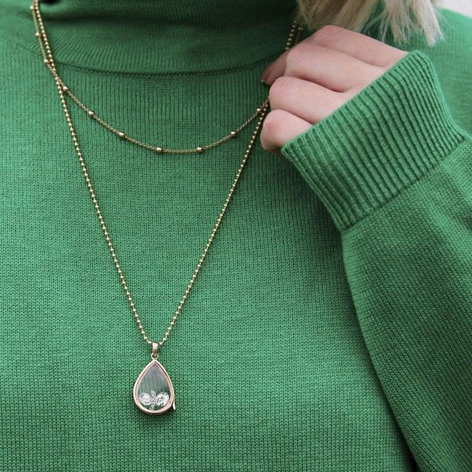 Hot Diamonds Sterling Silver Letter 'Y' With White Topaz Cabochons