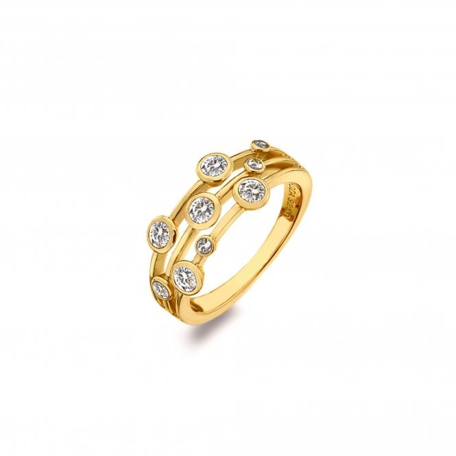 hot diamonds Tender Statement Ring - Yellow Gold Plate