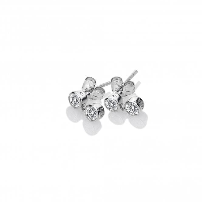 hot diamonds Tender White Topaz Earrings - Double Drop