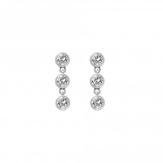 Hot Diamonds Tender White Topaz Earrings - Triple Drop