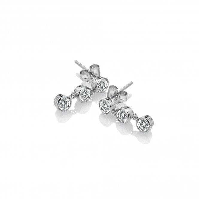 hot diamonds Tender White Topaz Earrings - Triple Drop