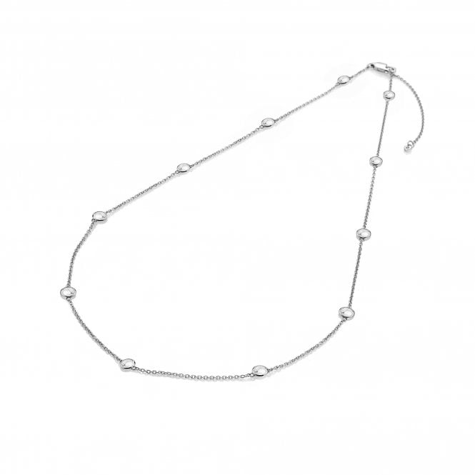 hot diamonds Tender White Topaz Intermittent Necklace - 45cm